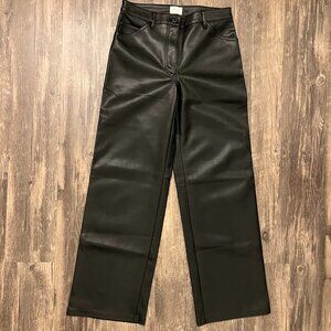 NWOT Aritzia Wilfred Free Black Leather Pants (Women's Size 0)